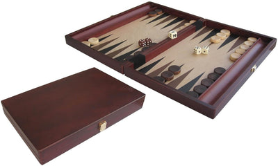Hot Games Hot Sports Backgammon Koffer Holz braun 35x23