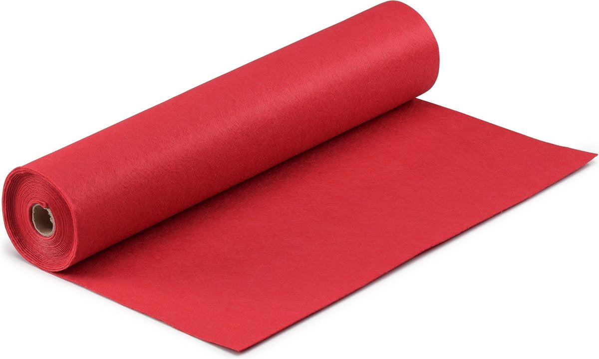 Vaessen Creative Filz auf Rolle – Rot – 1 mm – 45 cm x 5 m