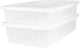Iris Clearbox Aufbewahrungsbox – unter dem Bett – 30 l – Kunststoff – transparent – 2er-Set