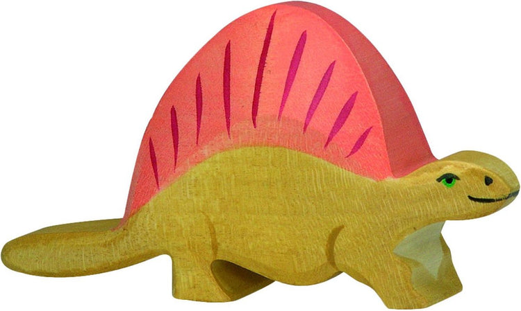 Holztiger Dinosaurier - Dimetrodon - 11x2x7cm - Holzfigur - handgefertigt