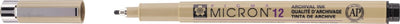 Sakura Pigma Micron 12 Stift schwarz