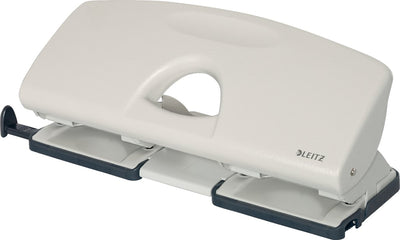 Leitz 4-fach Locher – 16 Blatt – für Ordner und Ringbücher – grau