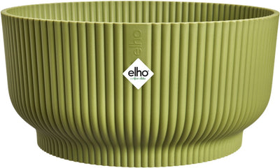 Elho Vibes Fold Bowl 25 – Pflanzschale für den Innenbereich – 100 % recycelter Kunststoff – ø 24,9 x H 12,1 cm – Farngrün