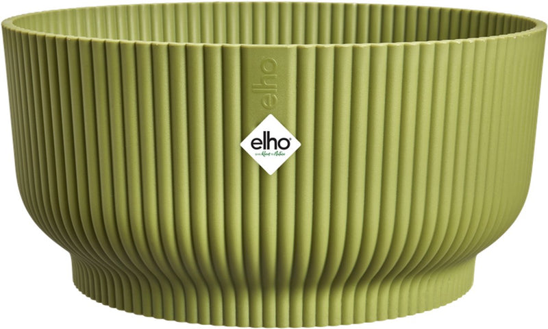 Elho Vibes Fold Bowl 25 – Pflanzschale für den Innenbereich – 100 % recycelter Kunststoff – ø 24,9 x H 12,1 cm – Farngrün