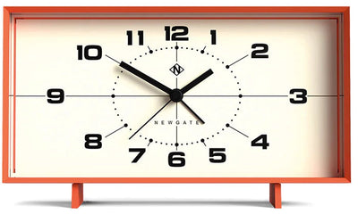 Newgate Wideboy – Wecker – Orange mit cremefarbenem Zifferblatt