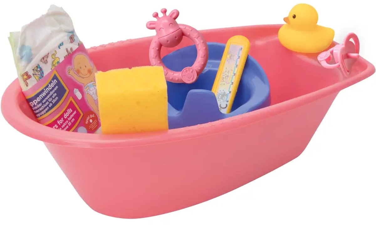 Puppenbad mit Zubehör, 8dlg.
