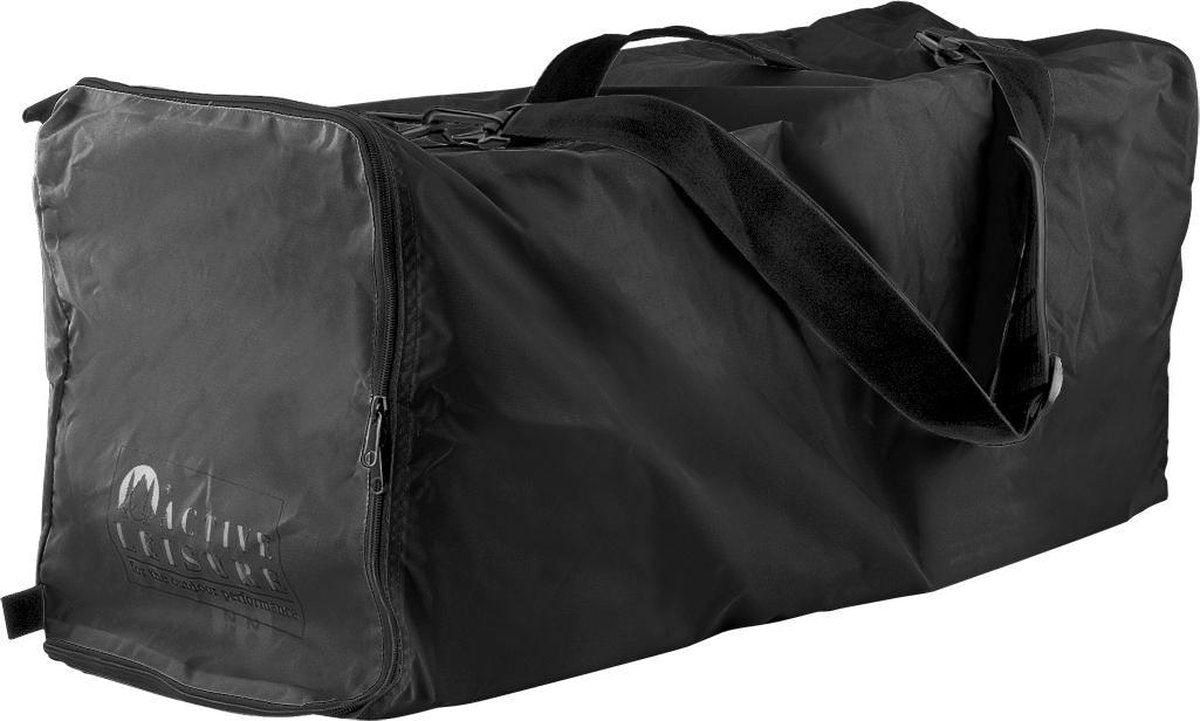 Aktiver Freizeit-Rucksack mit Regenhülle und Flugtasche – 55–80 Liter – Schwarz