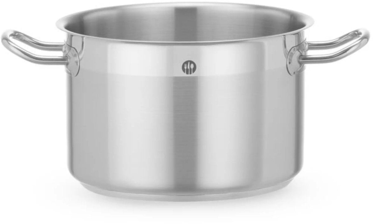 Hendi Kochtopf mittelhoch – Edelstahl – Induktionsboden – ohne Deckel – 4 Liter – Durchmesser 20 cm x 13,6 cm – Silber – für alle Herdarten