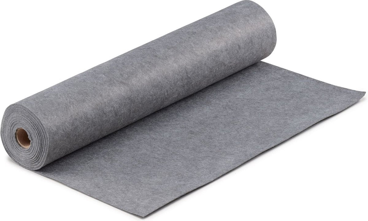Vaessen Creative Filz auf Rolle – Grau – 1 mm – 45 cm x 5 m
