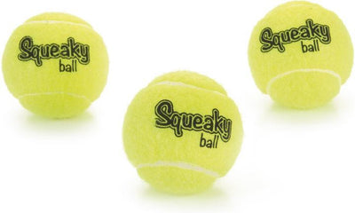 Beeztees Tennisball – mit Quietscher – Hundespielzeug – 6,5 cm – 3 Stk
