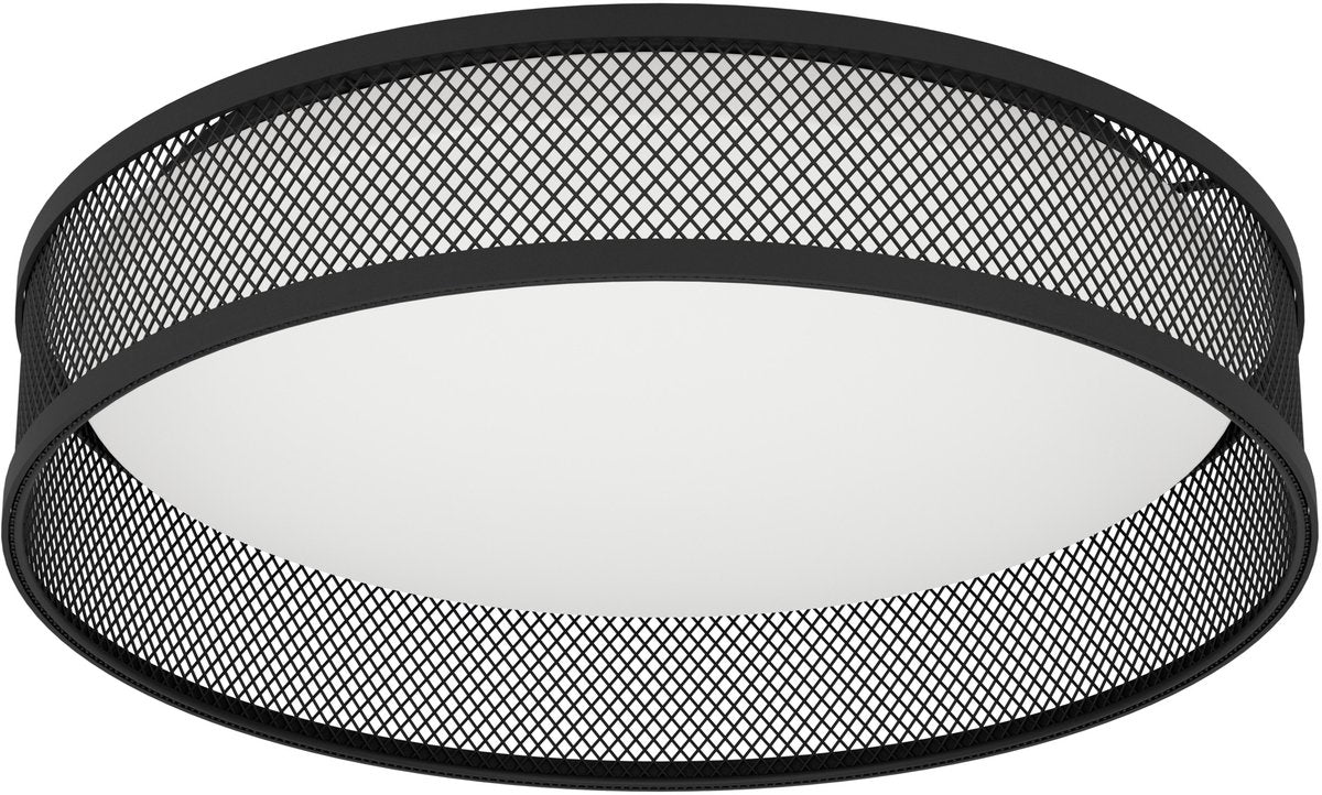 Eglo Luppineria Deckenleuchte - LED - ø 38,5 cm - Schwarz|Weiß - Stahl