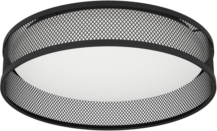 Eglo Luppineria Deckenleuchte - LED - ø 38,5 cm - Schwarz|Weiß - Stahl