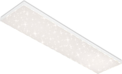 Briloner - LED Deckenlampe - dimmbare Deckenlampe - mit Lichtrand - Sterndeko - inkl. Fernbedienung - Farbtemperaturregelung, 38 Watt - 3.800 Lumen - Weiß