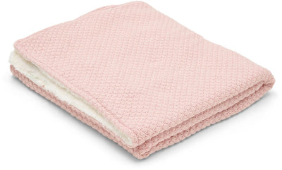 Gestrickte Babydecke von Little Dutch – Fleece – Rosa – Essentials