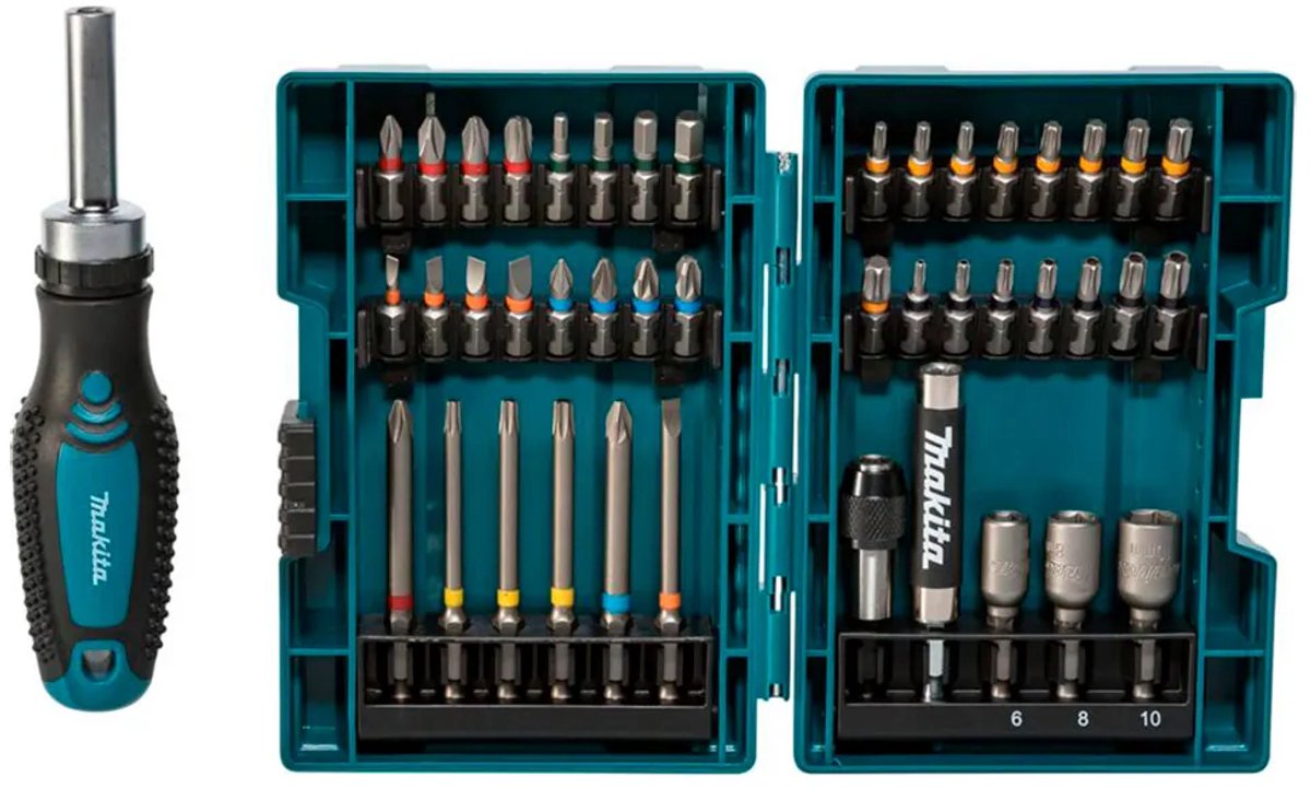 Makita Coffret de Cliquet et de Tournevis 44-teilig – E-25096