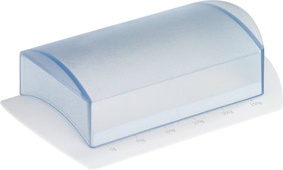 Westmark Butterdose für den Tisch, mit Größenangabe, Kunststoff, weiß transparent, 21162270