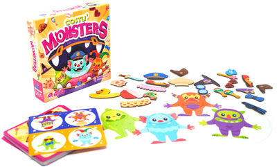 Geronimo-Spiele kostümieren Monster - - blau orange - Kinderspiel - Beobachtung - Geschwindigkeit - ab 4 Jahren - von 2 bis 4 Spielern