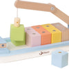 Klassiker World World Wooden Blockboot mit Tap, 13dlg.
