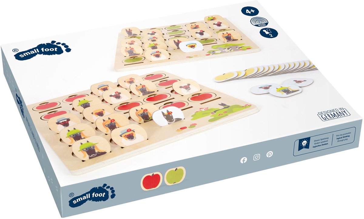 Kleines Fußholzbrettspiel Vermutet wer