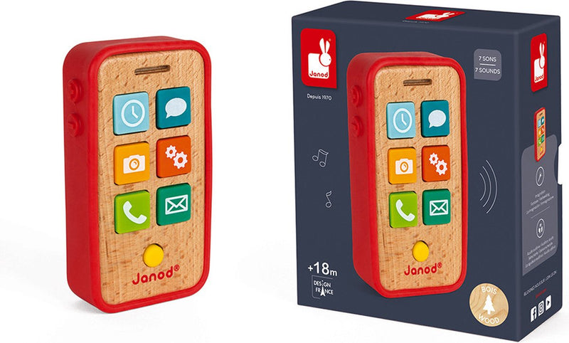 Janod - Spielzeugtelefon - Telefon mit Ton