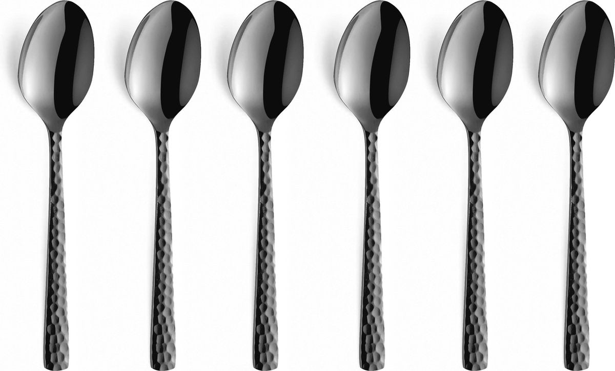Amefa Felicity – Schwarz – 6 Teelöffel – 6 Kaffeelöffel – spülmaschinenfest