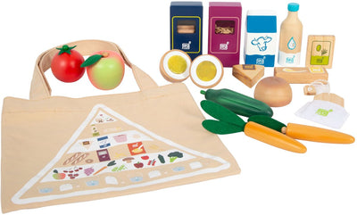 Kleine Fußholz -Playetts vegetarisches Essen, 17dlg.