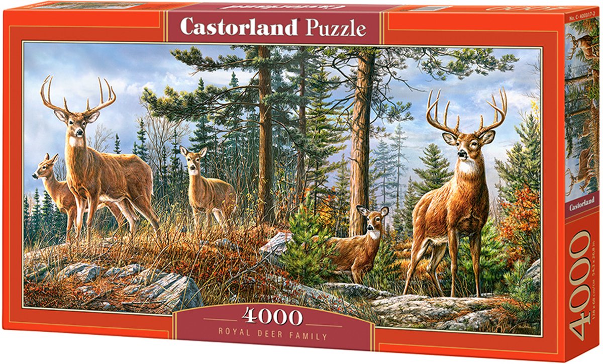 Castorland königliche Hirschfamilie – Puzzle – 4.000 Teile – Satin-Finish – perfekte Passform – europäische Qualität