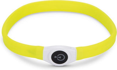 Beeztees Sicherheitsausrüstung Glowy – Hundehalsband – Gelb – 65 x 2,5 cm
