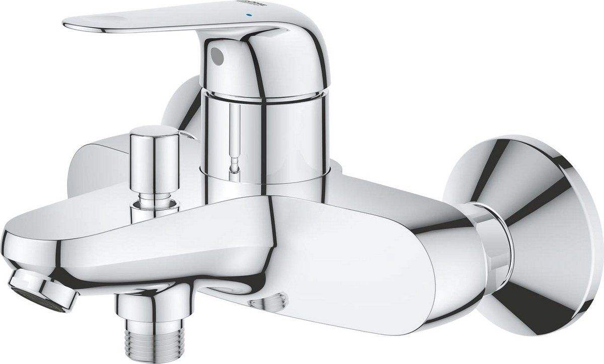Grohe Quickfix Swift Einhebel-Badewannen- und Brausebatterie – Wandmontage – Metallhebel – Chrom