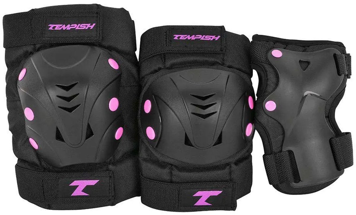 Tempish – Taky – Skate-Schutz – 3er-Pack – Erwachsene – Pink – Komplettset zum Skaten – Größe M