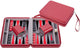 Backgammon-Reisespiel mit Reißverschluss – rot