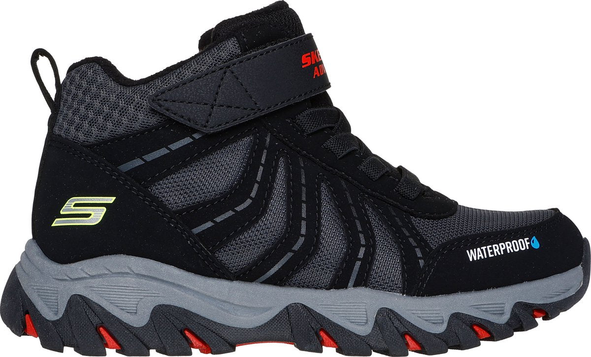 Skechers Rugged Ranger – Storm Trail Wanderstiefel für Jungen – Schwarz, Rot, Gelb