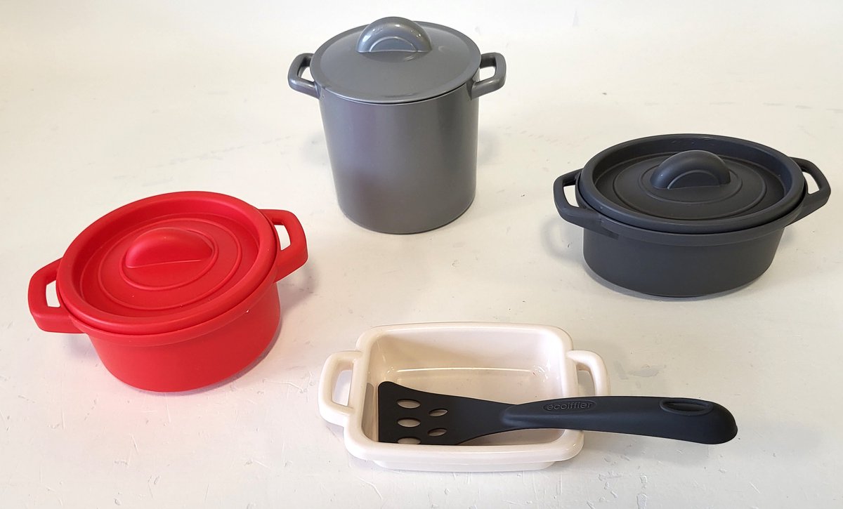 Ecoiffier 100% Chefkoch Pfannen und Ess -Set, 8dlg.