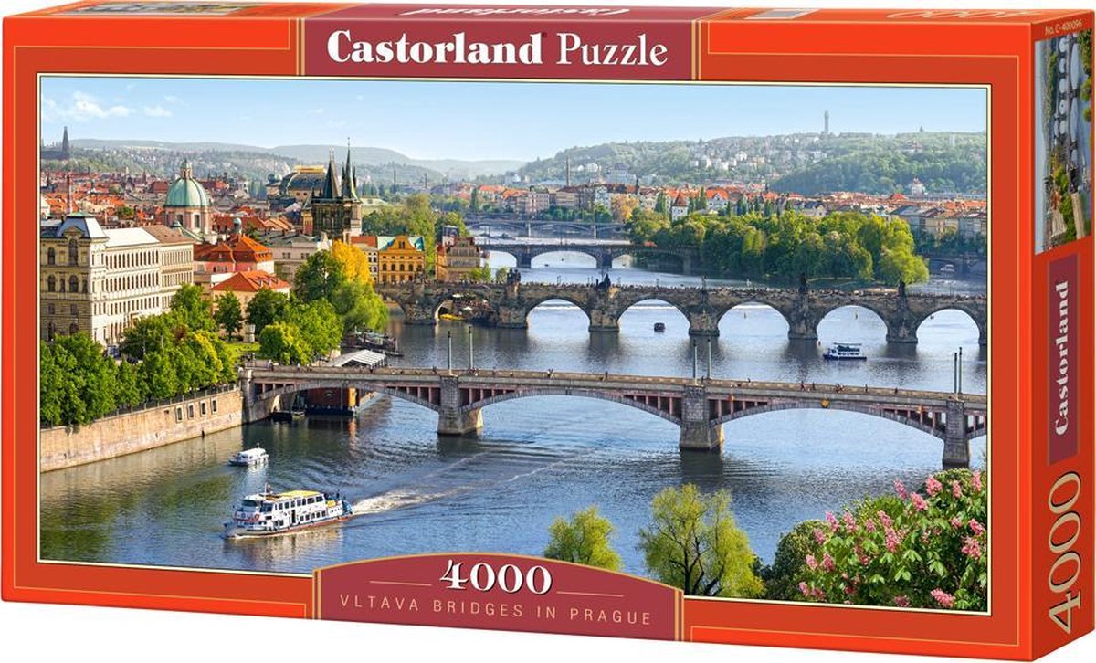 Castorland Moldaubrücken in Prag – Puzzle – 4.000 Teile – seidenmatt lackiert – perfekte Passform – europäische Qualität