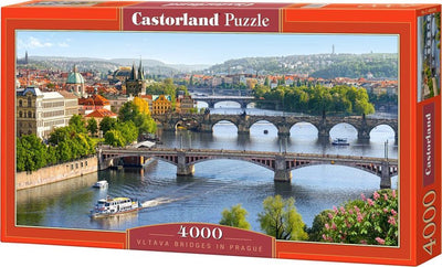 Castorland Moldaubrücken in Prag – Puzzle – 4.000 Teile – seidenmatt lackiert – perfekte Passform – europäische Qualität