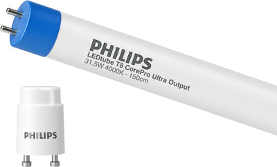 Philips LED Offizieller Philips-Händler - LED T8-Röhre - Ultra-Leistung 25,9 W 3500 lm - 4000 K 840 Kaltweiß | 150 cm – Netz 230 V – ersetzt 58 W