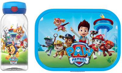 Mepal Lunchset (Trinkflasche mit Flip-Cap-Lunchbox) Campus – 600 + 750 ml – Lunchbox und Trinkbecher für Kinder – Bento-Box – Trinkflasche mit Flip-Cap – Paw Patrol Pups
