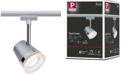 Paulmann Urail Rail Spot Cone Loose Spot Gu10 max. 10W dimmbar 230V Chrom matt, Chrom