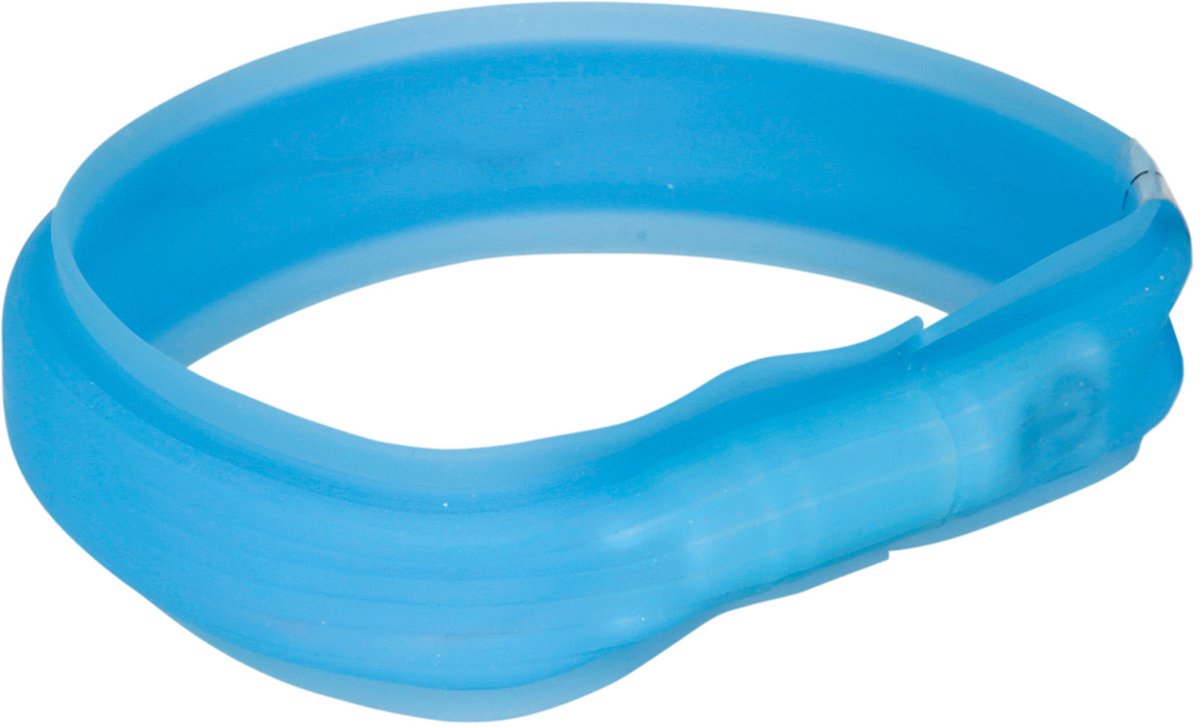 Trixie-Halsband-Blitzlicht – USB wiederaufladbar – blau – 30 mm x 50 cm