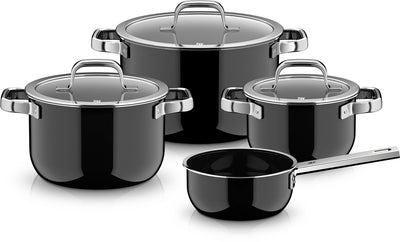 WMF Fusiontec 2.0 Mineral Pro - Pfannenset - 4-teilig - Schwarz - Induktion - Kratzfest - Für alle Herdarten geeignet
