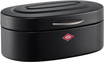 Wesco einzelner Elly-Brotkasten | 8,5 Liter | Metall - mattschwarz | Brotaufbewahrungsbox