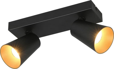 Trio Sharp - Spot - Schwarz matt - exkl. 2x gu10 4,9 w - Wandmontage