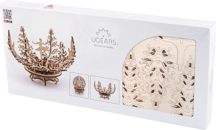 Ugears 3D-Modellbau – Blumenkasten – mechanischer Bausatz Holz – Lernspielzeug