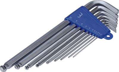 BBB Fahrrad-Inbusschlüssel-Set – Fahrrad-Inbusschlüssel-Set – 1,5 bis 10 mm – 9-teiliger Satz Stahl-Inbusschlüssel – Fahrradwerkzeuge – BTL-118