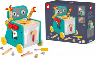 Janod – Brico'kids – Roboter-Trolley-Aktivitätsauto