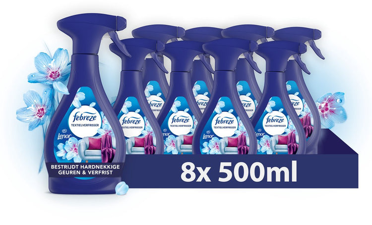 Febreze ambi pur Textilerfrischungsspray – Lenor Awaking Spring – 8 x 500 ml