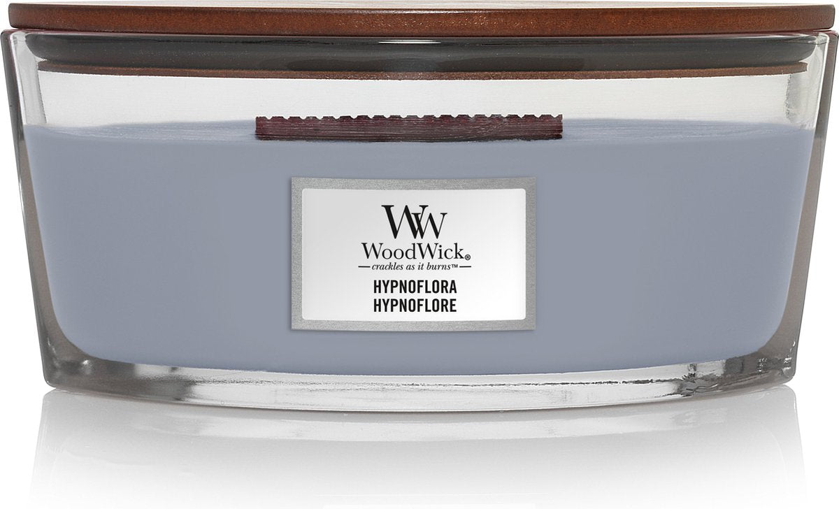 Woodwick Heartwick Flame Ellipse Duftkerze – Hypnoflora – 50 Brennstunden