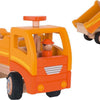Goki Holzkipplastwagen Orange mit rotierenden Rädern