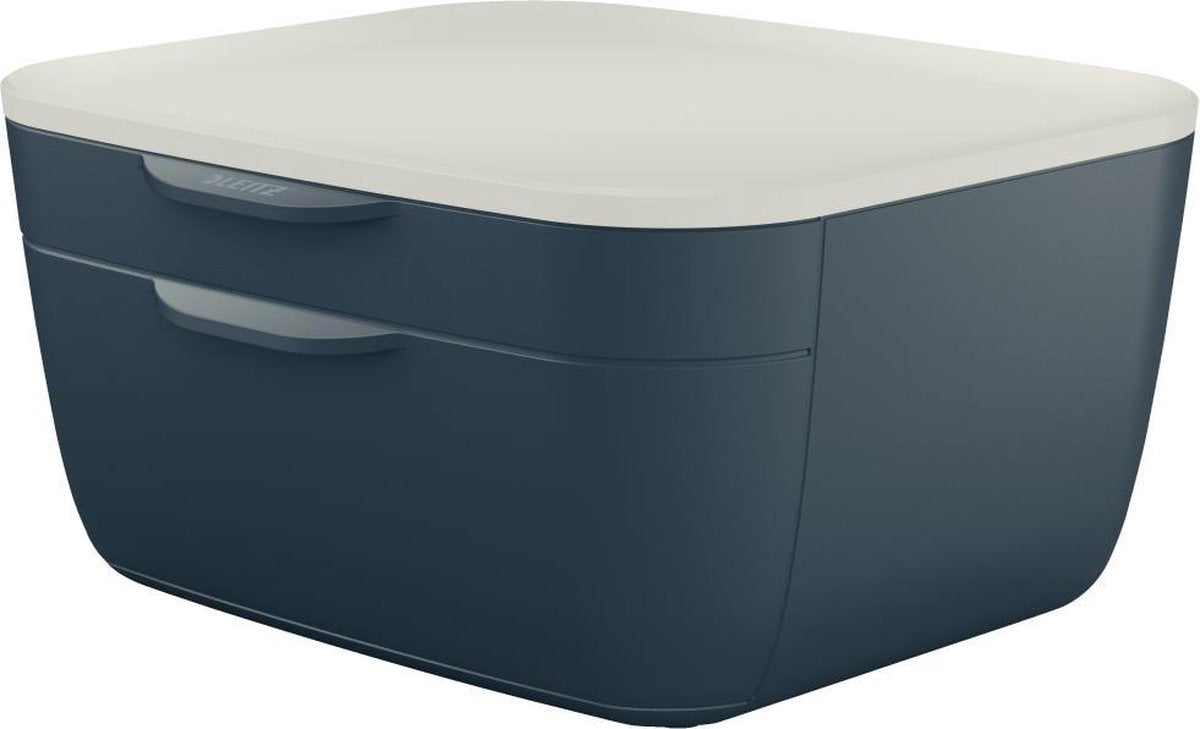 Leitz gemütliches Schubladenelement – Kommode mit 2 Schubladen – Schubladenbox für den Schreibtisch – ideal für Home-Office und Arbeiten von zu Hause aus – Samtgrau