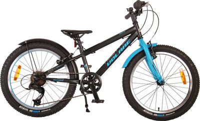 Volare Rocky Children's Bicycle - 20 Zoll - Blauschwarz - 85% zusammengebaut - 6 Geschwindigkeit - Prime Collection